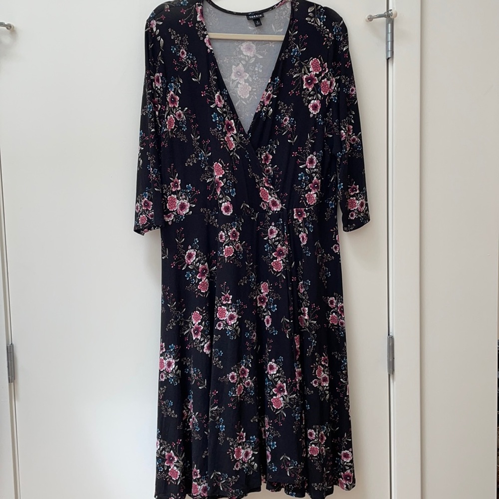 Torrid Faux Wrap Dress Floral